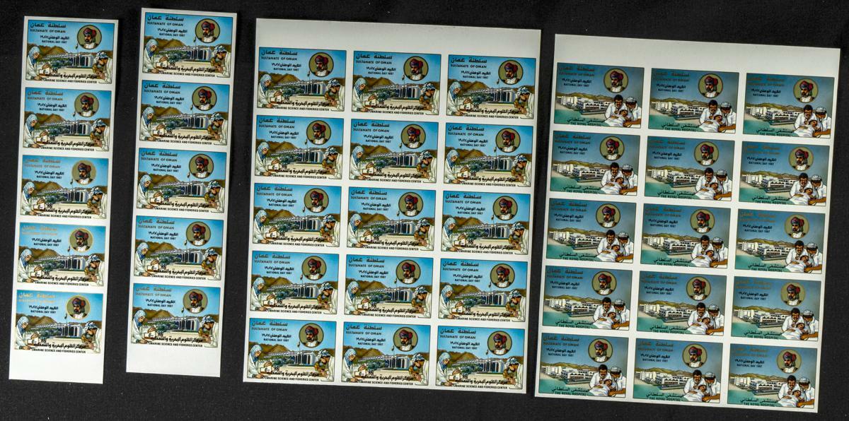 Yvert 297/98. 1987. National day. Group of IMPERFORATED sets. TO EXAM ...