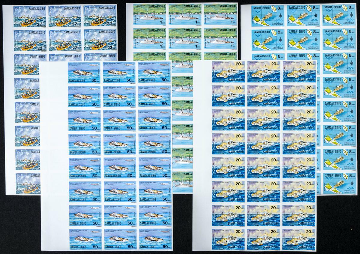 Yvert 353/57. 1975. Joyita mystery. Group of IMPERFORATED sets. TO ...