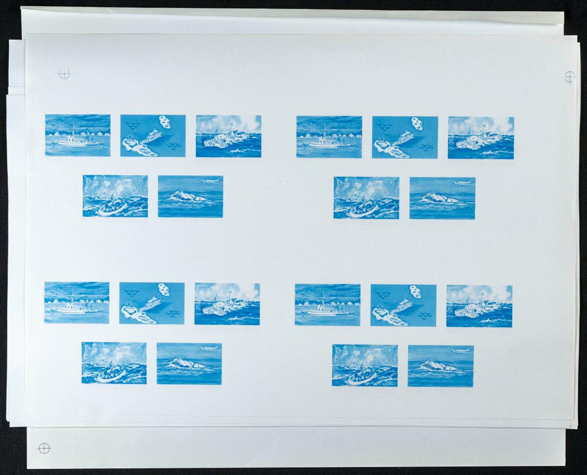 Yvert B8. 1975. INTERPEX. Group of progressive plate proofs of the ...