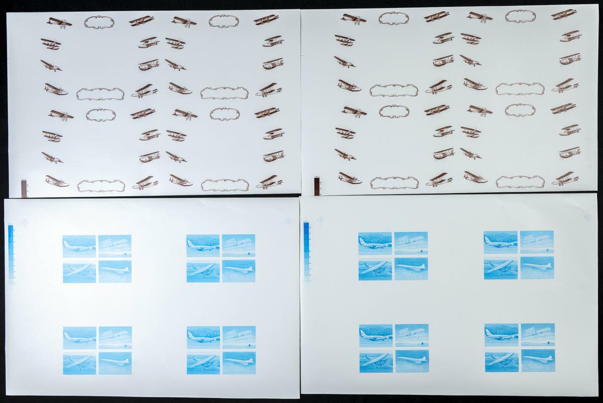 Yvert B15. 1978. Aviation. Group of progressive plate proofs of the ...