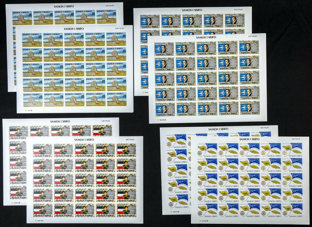 Yvert 464/69. 1980. Anniversaries. Group of IMPERFORATED sets. TO ...