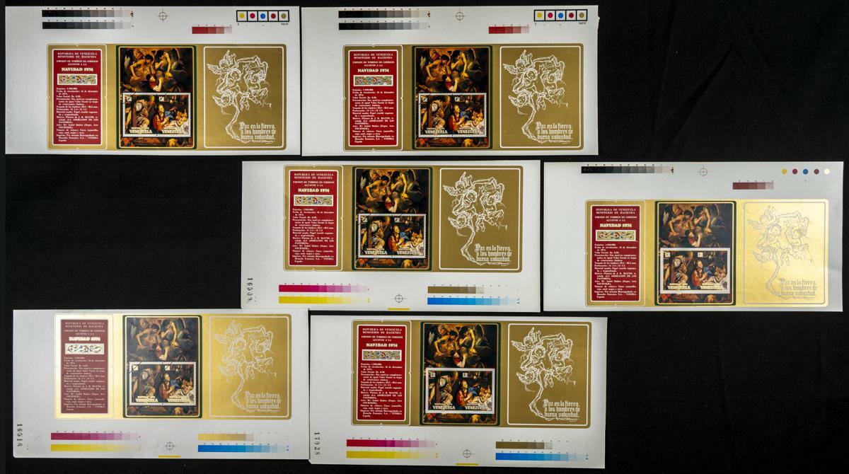 Yvert B943/44. 1974. Christmas. Group of IMPERFORATED sets. TO EXAM. ...