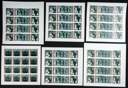 1966. J.F. Kennedy. Group of IMPERFORATED sets. (Michel: 05/09). TO ...
