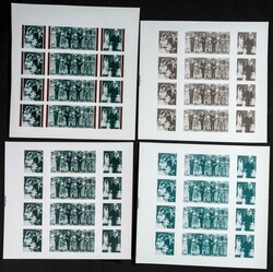 1966. J.F. Kennedy. Group of progressive plate proofs of the set. ...