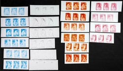 1970. Renoir paintings. Group of progressive plate proofs of the set. ...