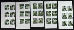 1970. F.D. Roosevelt. Group of progressive plate proofs of the set. ...