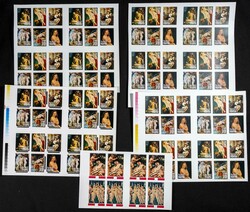 1970. Rubens paintings. Group of progressive plate proofs of the set. ...