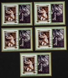 1970. Renoir paintings. Group of IMPERFORATED sets. (Michel: B60). TO ...