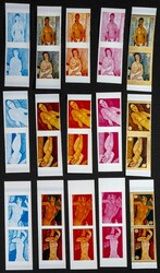 1971. Modigliani paintings. Group of progressive plate proofs of the ...