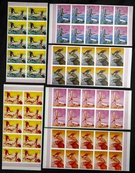 Yvert 172/74. 1976. Birds. Group of progressive plate proofs of the ...