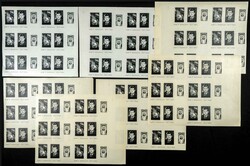 1964. J.F. Kennedy. Group of progressive plate proofs of the set. ...