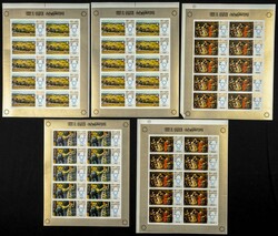 1967. Paintings, expo. Group of IMPERFORATED sets. (Michel: 218/24). ...