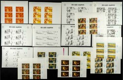 1967. Paintings, expo. Group of progressive plate proofs of the set. ...