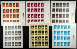 1968. Rembrandt paintings. Group of progressive plate proofs of the ...