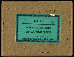 Yvert B105. 1986. Christmas 1986. Set of 250 sealed souvenir sheets ...