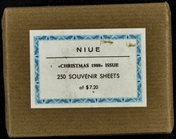 Yvert B113. 1987. Christmas 1988. Set of 250 sealed souvenir sheets ...