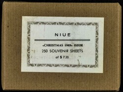 Yvert B115. 1989. Christmas 1989. Set of 250 sealed souvenir sheets ...