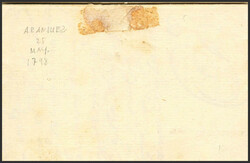 1798. ARANJUEZ a VALENCIA. Marca CASTILLA / LA NVEVA, en tinta de ...