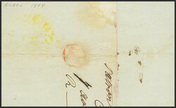 1844. BILBAO a PARIS. Baeza BILBAO / VIZCAYA, en amarillo y marca P.P ...