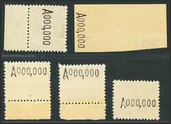 914/18N. 1940. Serie completa. NºA000000 (incluye el 1 cts y 2 cts, ...