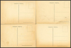 (1948ca). Conjunto de cuatro Tarjetas Postales Ilustradas de finales ...