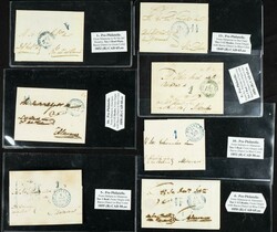 (1849ca). Interesante conjunto de trece cartas prefilatélicas de ...