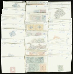 (1868ca). Interesante conjunto de sellos sueltos y series completas ...