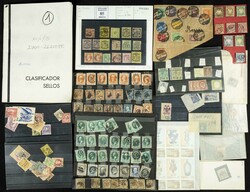 (1850ca). Interesante conjunto de cientos de sellos clásicos de ...