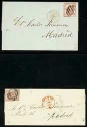 (1850ca). Conjunto de dieciocho cartas circuladas entre 1850 y 1876, ...