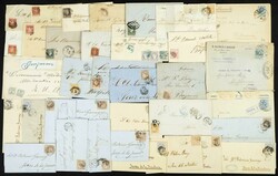 (1854ca). Conjunto de más de cuarenta cartas circuladas entre 1854 a ...