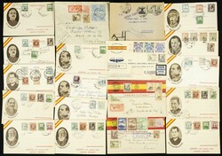 (1936ca). Conjunto de más de ochenta cartas y tarjetas Enteros ...