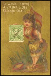 (1876ca). Tarjeta Postal Publicitaria de formato pequeño con ...