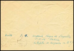 1938. Dirigida a VITORIA. Sello dibujado a mano y marca de franquicia ...