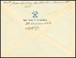 (1938ca). Dirigida a SAN SEBASTIAN. Marca de franquicia REGIMIENTO ...