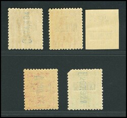 5/13hi. 1931. Serie completa, cinco valores (10 cts verde, defecto ...