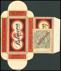 1942. Sin valor, verde gris con sobrecarga NACIONAL, en rojo (sin ...