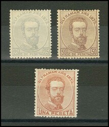 Ant.25/27. 1873. Serie completa. Excelentes centrajes. MAGNIFICA Y ...