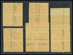 66he, hea, heb, hec, hed. 1916. Conjunto de cinco parejas del 10 cts ...