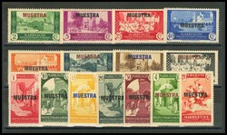 133/47Ma. 1933. Serie completa, quince valores. MUESTRA. MAGNIFICA Y ...