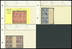 (1894ca). Conjunto de sellos en bloques de diversos valores de las ...