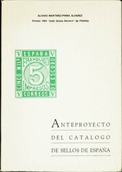 1962. ANTEPROYECTO DEL CATALOGO DE SELLOS DE ESPAÑA. Alvaro ...