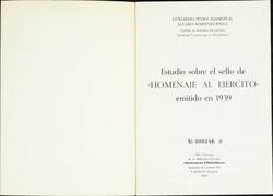 1969. ESTUDIO SOBRE EL SELLO DE HOMENAJE AL EJERCITO EMITIDO EN 1939. ...