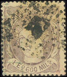 111F. 1870. 1600 mils violeta. FALSO SPERATI, al dorso marca de la B ...