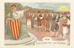 1906. Tarjeta Postal sin circular SOLIDARITAT CATALANA representando ...