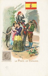 (1909ca). Tarjeta Postal. LA POSTE EN ESPAGNE. Editeurs K.F., París. ...