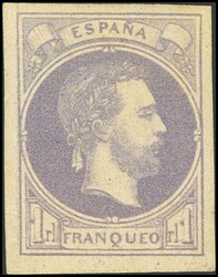 158. 1874. 1 real violeta. MAGNIFICO. Cert. CEM