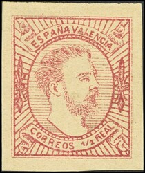 159A. 1874. ½ rosa (Tipo II). MAGNIFICO. Dictamen GRAUS