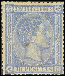 171. 1875. 10 pts ultramar. MAGNIFICO. Cert. GRAUS