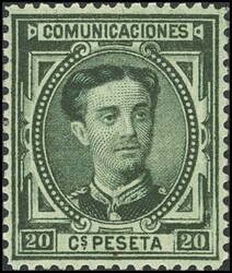 176. 1876. 20 cts verde. MAGNIFICO