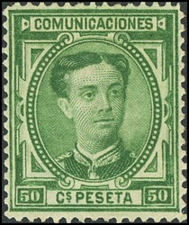 179. 1876. 50 cts verde. MAGNIFICO